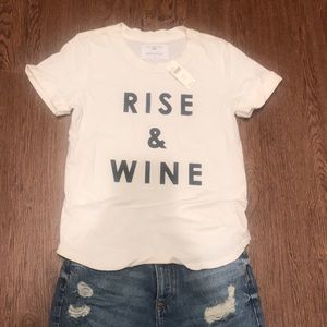 NWT Anthropologie Sol Angeles Wise & Wine Tee, PXS